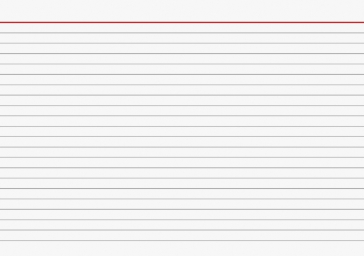 Karteikarten A5 liniert, 6 mm Zeilenabstand, rote Kopflinie, graue Querlinien weiß