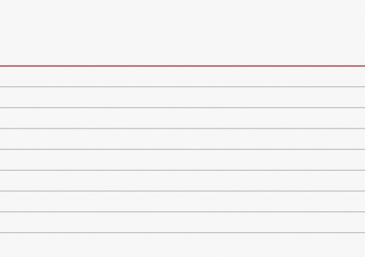 Karteikarten A7 liniert, 6 mm Zeilenabstand, rote Kopflinie, graue Querlinien weiß