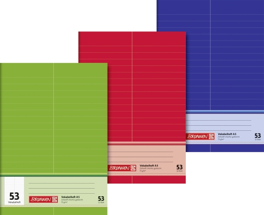 Vokabelheft A5 liniert, mit Teilungslinie, Lin. 53