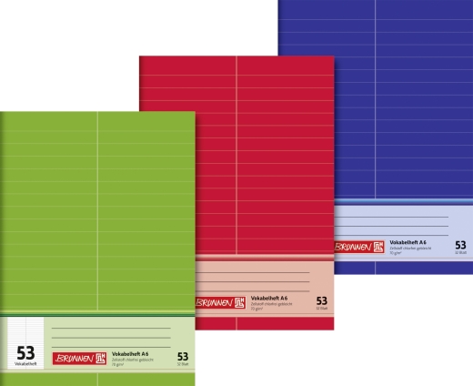 Vokabelheft A6 liniert, mit Teilungslinie, Lin. 53