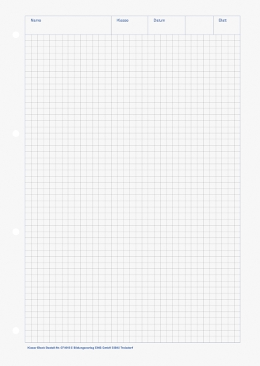 KIESER-Block A4 KIESER 07 0015 C, 5 mm kariert, Lin. 22