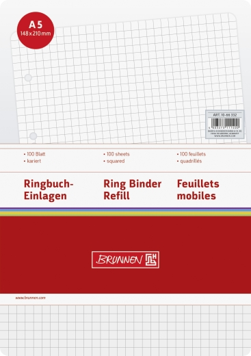 Ringbucheinlagen A5 kariert