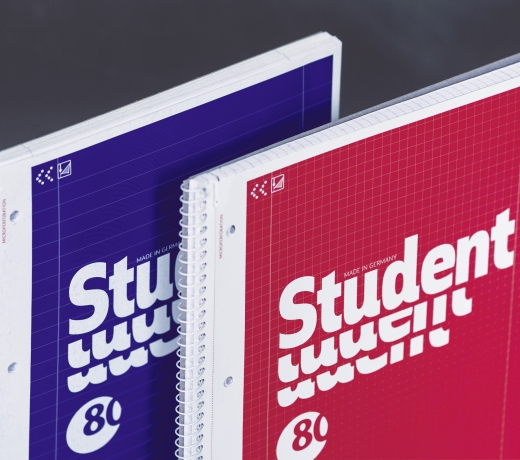 Collegeblock Student A4 liniert, mit Randlinie innen und außen, Lin. 27 Deckblatt: blau