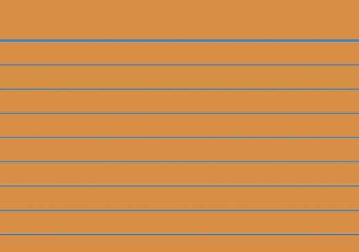 Karteikarten A8 liniert, 7 mm Zeilenabstand, blaue Kopflinie, blaue Querlinien orange