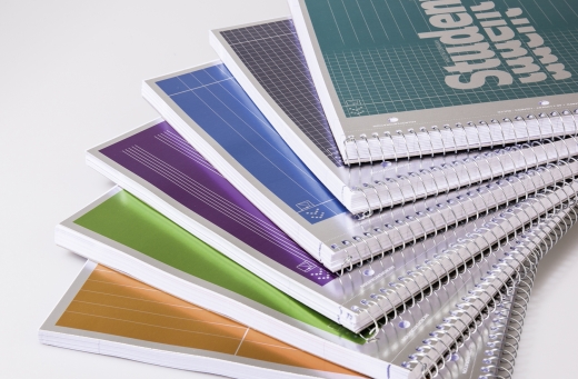 Collegeblock Premium Student Noten A4 Notenlineatur Deckblatt: violett-metallic