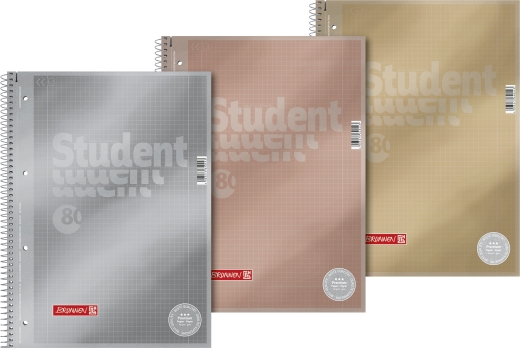 Collegeblock Premium Student Metallic A4 kariert, mit Randlinie innen und außen, Lin. 28