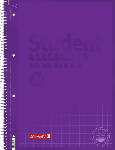 Collegeblock Premium Student Colour Code A4 kariert, mit Randlinie innen und außen, Lin. 28 Deckblat