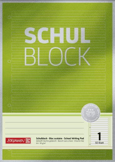 Schulblock Premium A4 Lin. 1