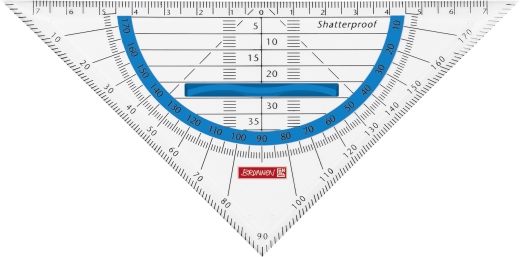 Geometrie-Dreieck Colour Code 16 cm azur