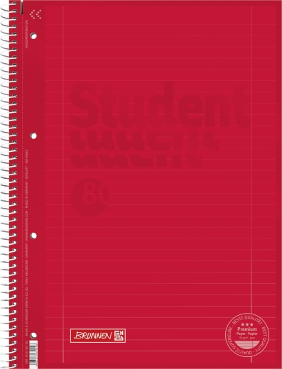 Collegeblock Premium Student Colour Code A4 liniert, mit Randlinie innen und außen, Lin. 27 Deckblat