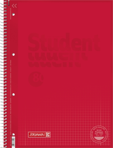 Collegeblock Premium Student Colour Code A4 kariert, mit Randlinie innen und außen, Lin. 28 Deckblat