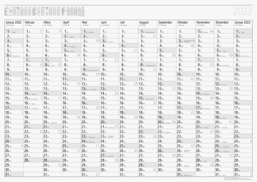 Jahreskalender abwischbarWandkalender 2022 86 x 61 cm