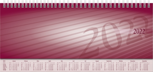 Wochenkalender Tischkalender 2022 Blattgröße 29,7 x 10,5 cm