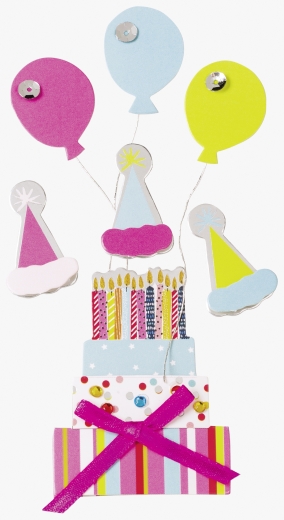 Stick-Ons-Mix Geburtstag 7,5 x 16,5 cm