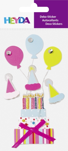 Stick-Ons-Mix Geburtstag 7,5 x 16,5 cm