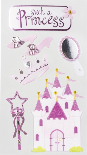 Stick-Ons-Mix Prinzessin 7,5 x 16,5 cm