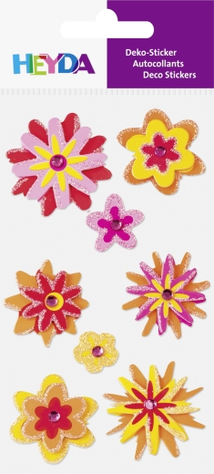 Stick-Ons-Mix Blumen Mix 7,5 x 16,5 cm