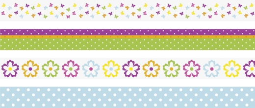 Deko Tapes Frühling Blumen jede Rolle 5 m x 15 mm