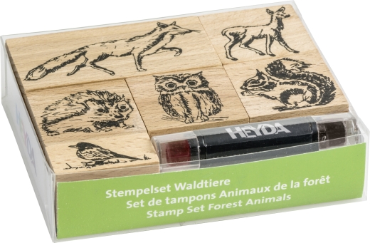 Stempel-Set Waldtiere 12 x 10 x 3 cm