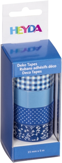 Deko Tapes Colour Code jede Rolle 5 m x 15 mm azur