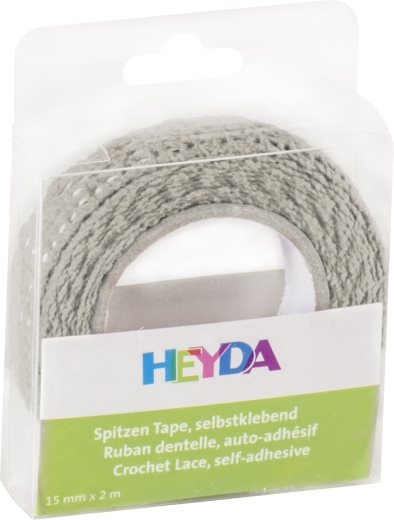 Spitzen Tape 2 m x 15 mm grau