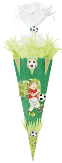 Schultüten-Bastel-Set Fußball 69 cm grün