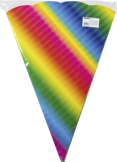 Schultüten-Zuschnitt 69 cm regenbogen