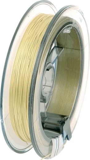 Nyloncoated 5 m Ø 0,4 mm mattgoldfarben