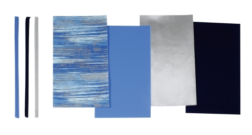 Wachsplatten-Sortiment Sortierung Blau Wachsplatten: 175 x 80 x 0,5 mm, Wachsstreifen: 175 x Ø 1 m