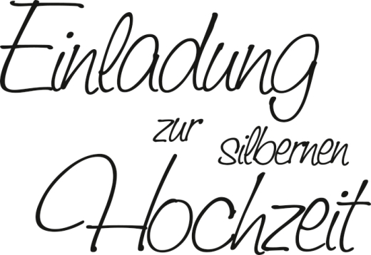 Stempel Hochzeit Einladung zur silbernen Hochzeit