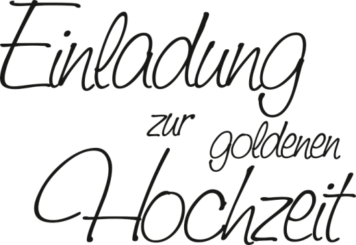 Stempel Hochzeit Einladung zur goldenen Hochzeit