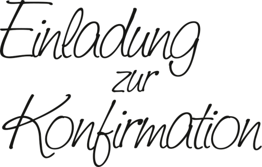 Stempel Kommunion/Konfirmation Einladung zur Konfirmation