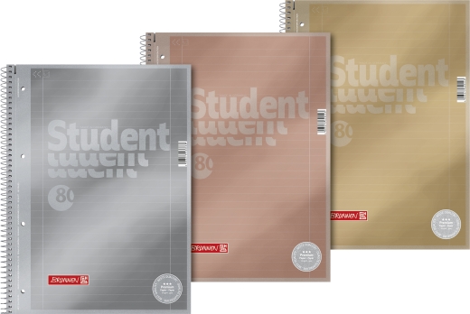 Collegeblock Premium Student Metallic A4 liniert mit Randlinie innen und außen, Lin. 27