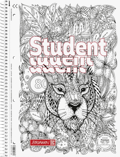 Collegeblock Premium Student Löwe ZENart A4 dotted