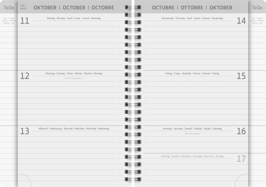 Wochenkalender Schülerkalender 2021/2022 Blattgröße 14,8 x 21 cm A5