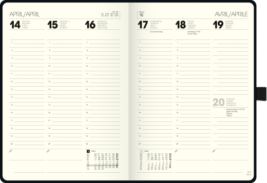 Wochenkalender Buchkalender 2022 Kompagnon Blattgröße 14,8 x 21 cm A5