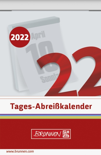 Tageskalender Wandkalender 2022 54 x 80 mm, Schlitzweite 22 mm