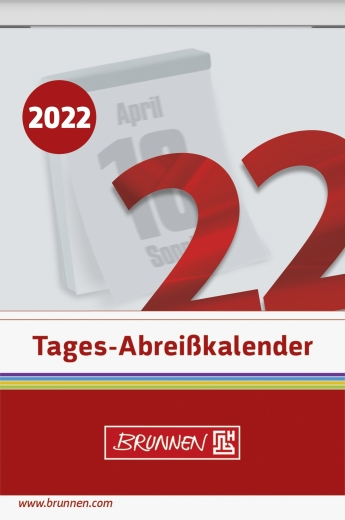 Tageskalender Wandkalender 2022 65 x 98 mm, Schlitzweite 35 mm