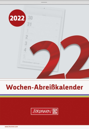 Wochenkalender Wandkalender 2022 10,5 x 15 cm, Schlitzweite 72 mm