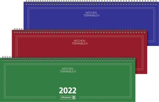 Wochenkalender Tischkalender 2022 Blattgröße 42 x 13,7 cm