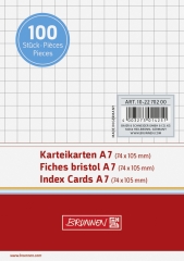 Karteikarten A7 kariert weiß