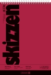 Skizzenblock 17 x 24 cm Deckblatt: rot