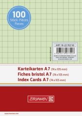 Karteikarten A7 kariert grün