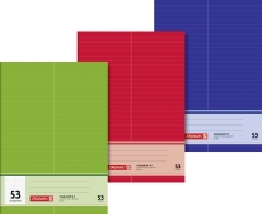 Vokabelheft A4 liniert, mit roter Teilungslinie, Lin. 53