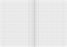 Schulheft Vivendi A4 5 x 9 mm rautiert, Lineatur durchlaufend, mit Randlinie innen und außen, Lin. 2