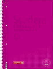 Collegeblock Premium Student Colour Code A4 kariert, mit Randlinie innen und außen, Lin. 28 Deckblat