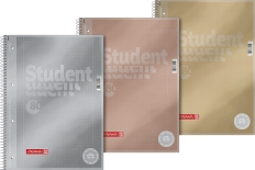 Collegeblock Premium Student Metallic A4 kariert, mit Randlinie innen und außen, Lin. 28