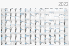 Jahreskalender Wandkalender 2022 102 x 68 cm