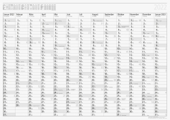 Jahreskalender Wandkalender 2022 86 x 61 cm
