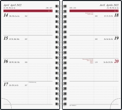 Wochenkalender Taschenkalender 2022 Blattgröße 9,3 x 17,2 cm